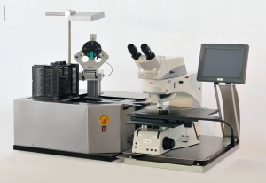 MIL8000 Micro and macro microscope loader, frontside and backside wafer inspection